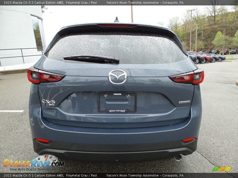 2023 Mazda CX-5 S Carbon Edition AWD Polymetal Gray / Red Photo #3