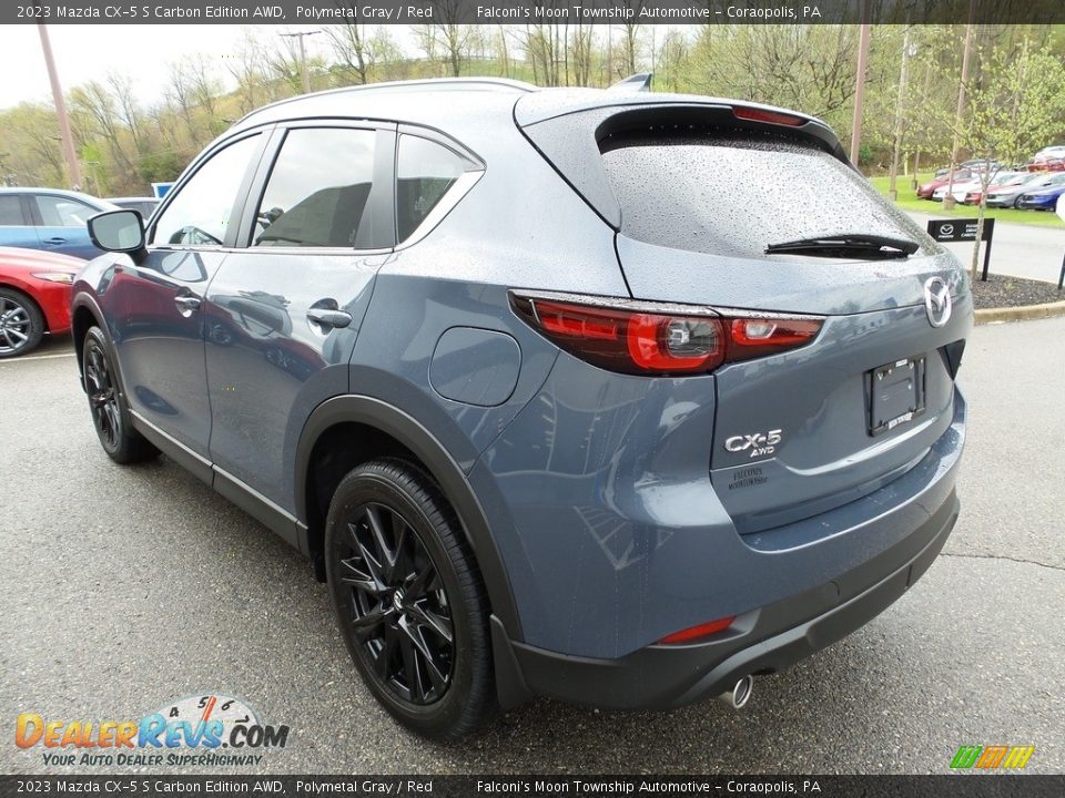 2023 Mazda CX-5 S Carbon Edition AWD Polymetal Gray / Red Photo #5