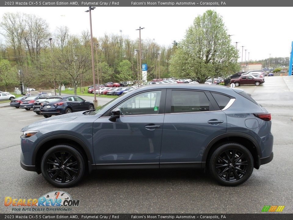 2023 Mazda CX-5 S Carbon Edition AWD Polymetal Gray / Red Photo #6