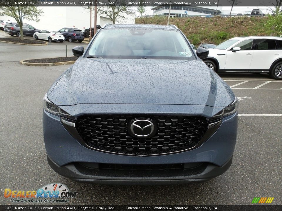 2023 Mazda CX-5 S Carbon Edition AWD Polymetal Gray / Red Photo #8