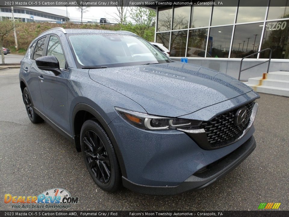 2023 Mazda CX-5 S Carbon Edition AWD Polymetal Gray / Red Photo #9