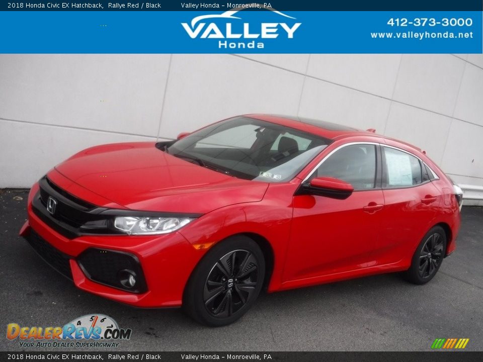 2018 Honda Civic EX Hatchback Rallye Red / Black Photo #1