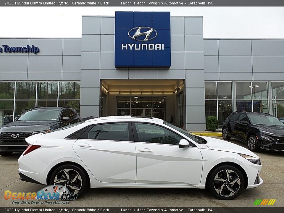2023 Hyundai Elantra Limited Hybrid Ceramic White / Black Photo #1