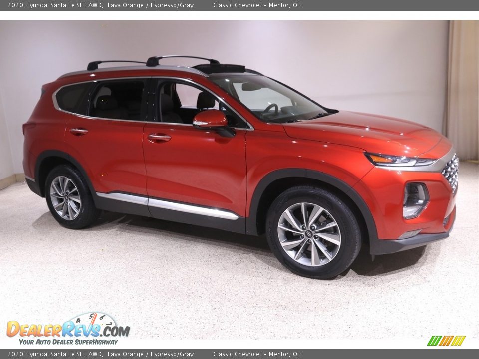 2020 Hyundai Santa Fe SEL AWD Lava Orange / Espresso/Gray Photo #1