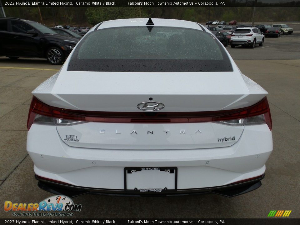 2023 Hyundai Elantra Limited Hybrid Ceramic White / Black Photo #3