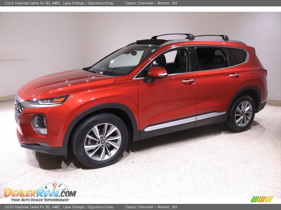 2020 Hyundai Santa Fe SEL AWD Lava Orange / Espresso/Gray Photo #3