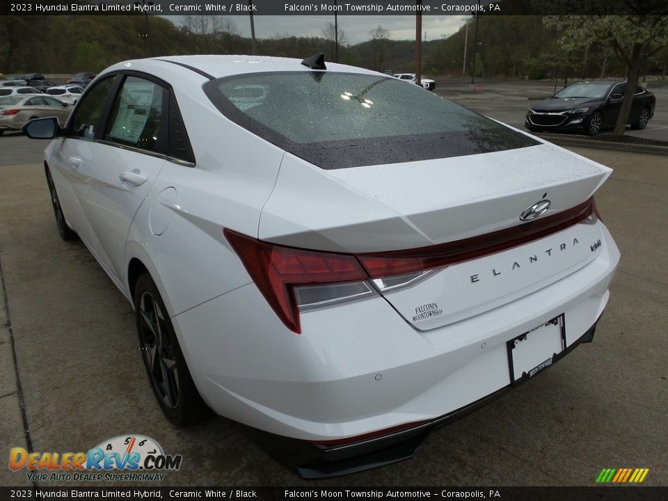 2023 Hyundai Elantra Limited Hybrid Ceramic White / Black Photo #5
