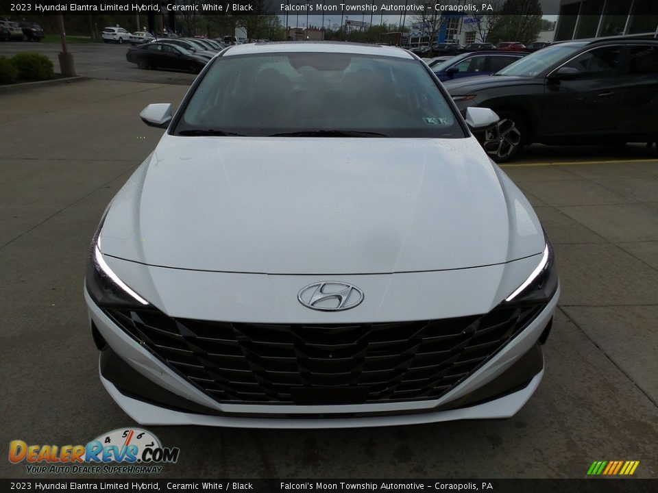 2023 Hyundai Elantra Limited Hybrid Ceramic White / Black Photo #8