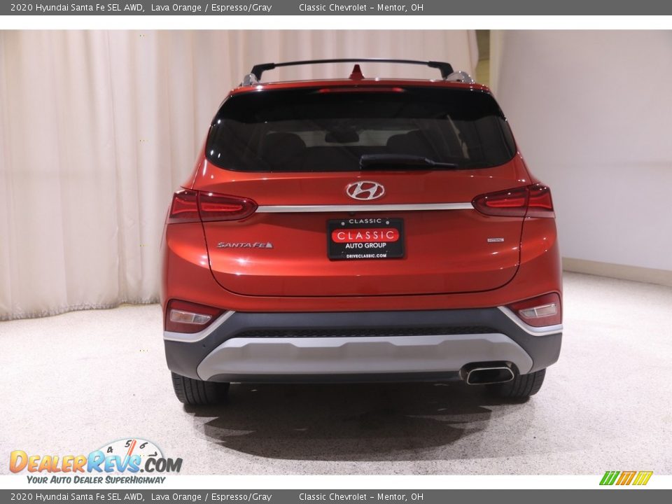 2020 Hyundai Santa Fe SEL AWD Lava Orange / Espresso/Gray Photo #17