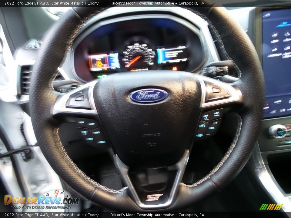 2022 Ford Edge ST AWD Star White Metallic / Ebony Photo #23