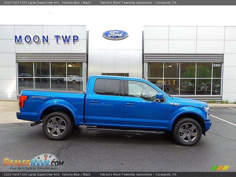 2020 Ford F150 Lariat SuperCrew 4x4 Velocity Blue / Black Photo #1