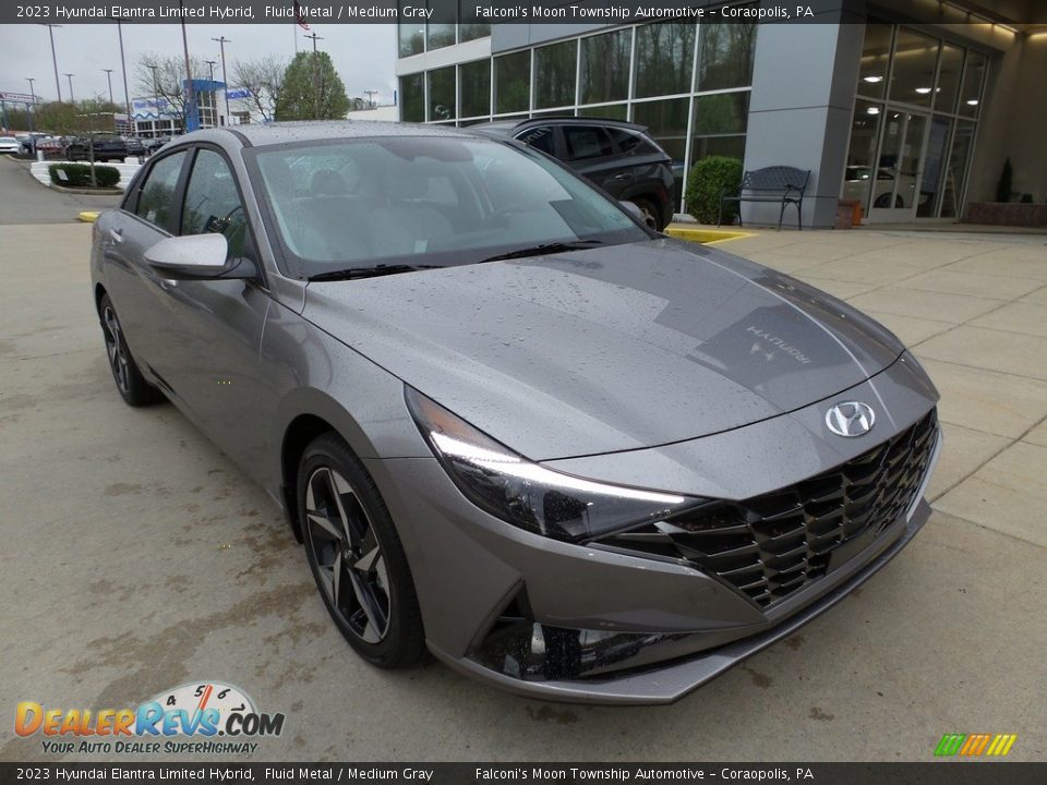 2023 Hyundai Elantra Limited Hybrid Fluid Metal / Medium Gray Photo #9