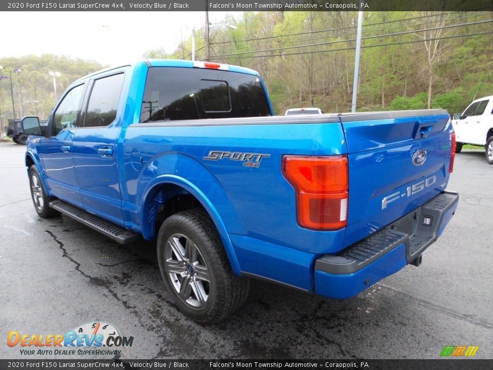 2020 Ford F150 Lariat SuperCrew 4x4 Velocity Blue / Black Photo #4