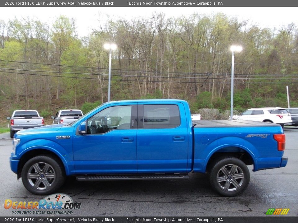 2020 Ford F150 Lariat SuperCrew 4x4 Velocity Blue / Black Photo #5