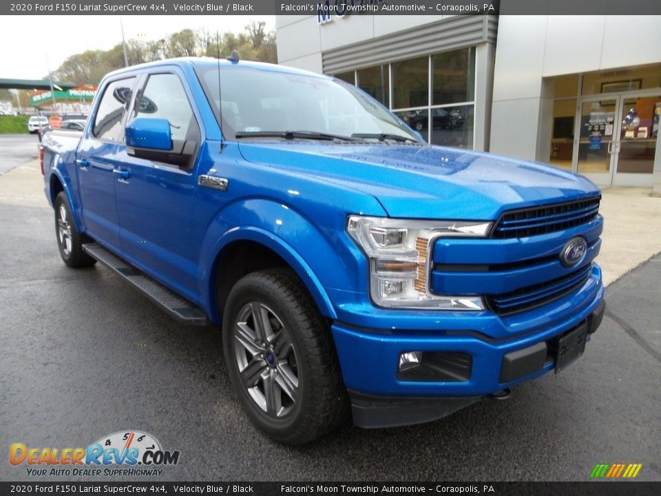 2020 Ford F150 Lariat SuperCrew 4x4 Velocity Blue / Black Photo #8