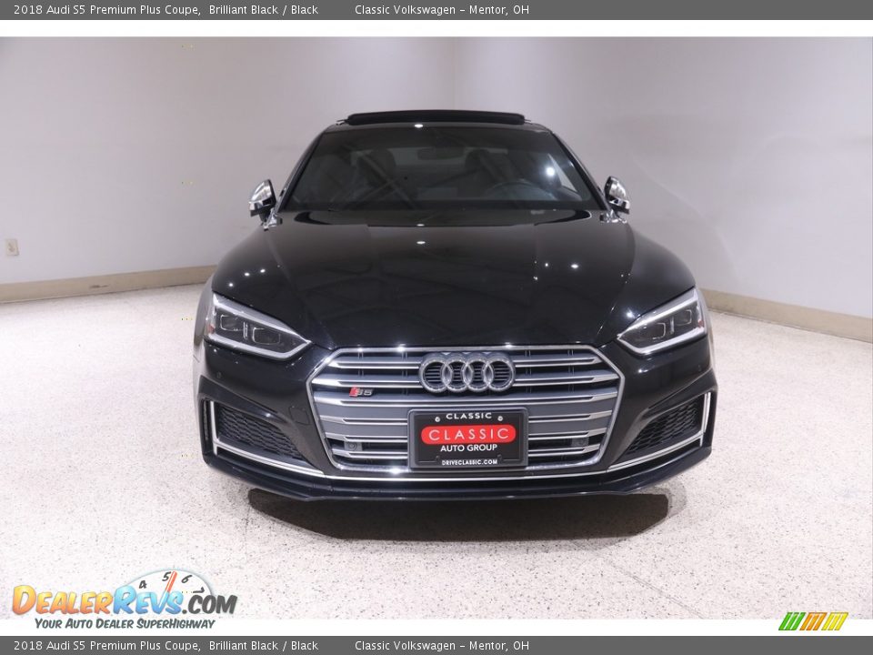 2018 Audi S5 Premium Plus Coupe Brilliant Black / Black Photo #2