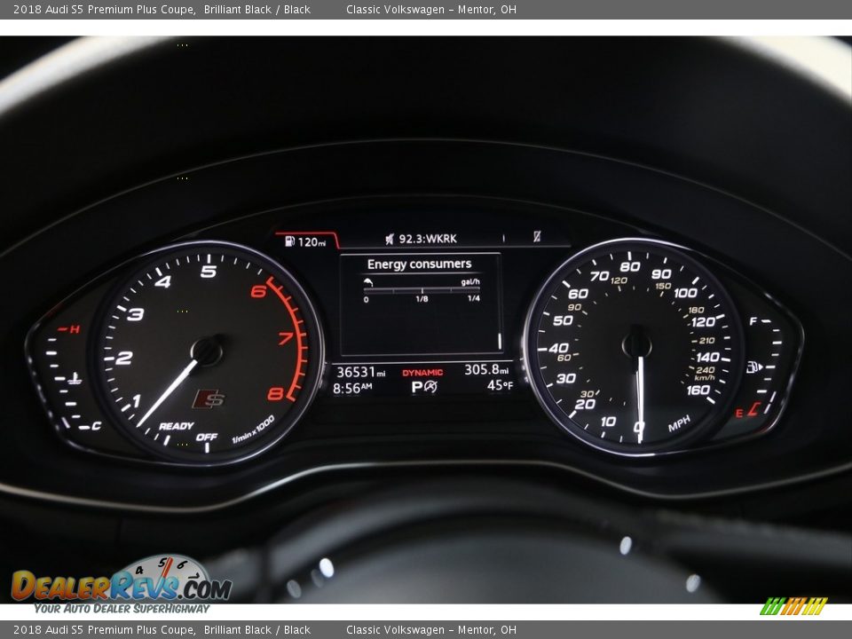 2018 Audi S5 Premium Plus Coupe Gauges Photo #8