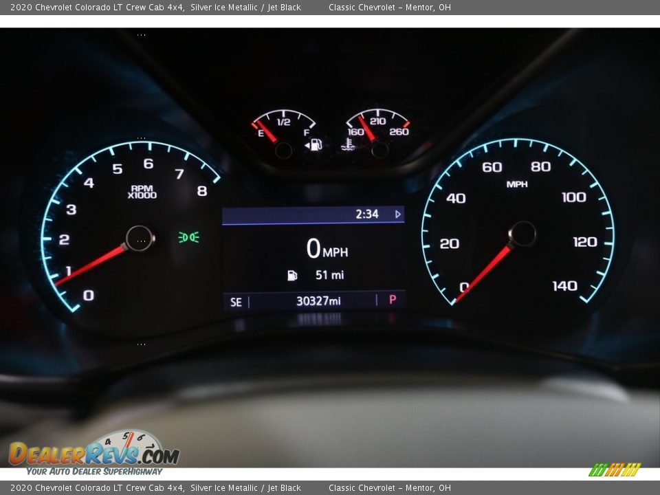 2020 Chevrolet Colorado LT Crew Cab 4x4 Silver Ice Metallic / Jet Black Photo #9