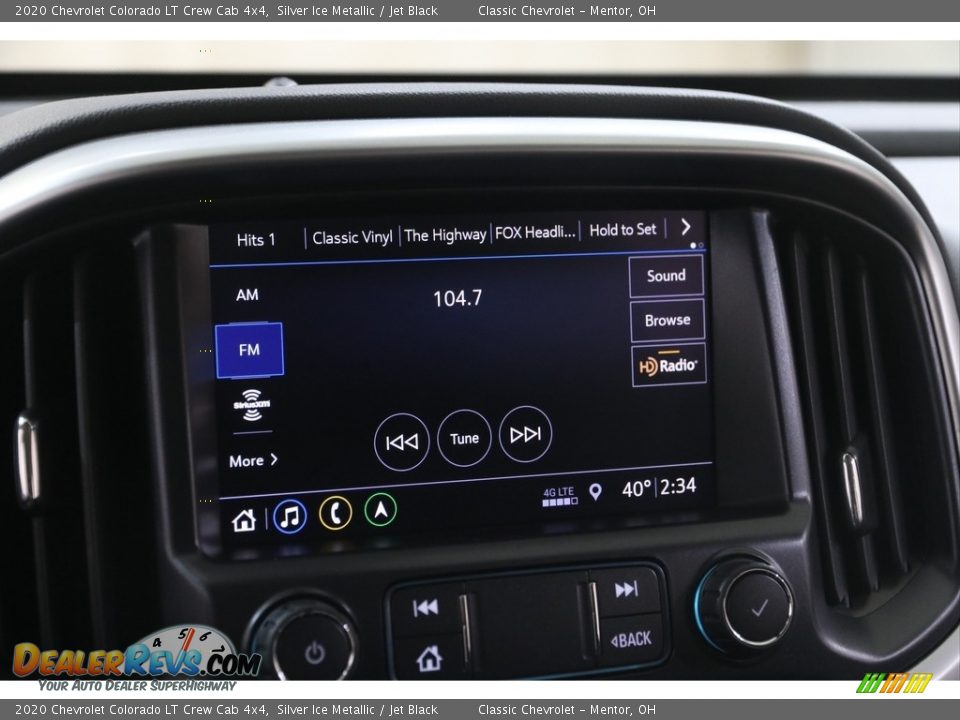 2020 Chevrolet Colorado LT Crew Cab 4x4 Silver Ice Metallic / Jet Black Photo #11