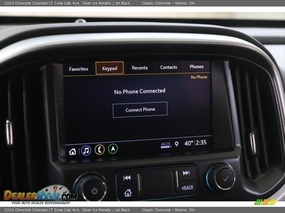 2020 Chevrolet Colorado LT Crew Cab 4x4 Silver Ice Metallic / Jet Black Photo #12