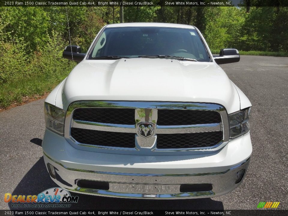 2023 Ram 1500 Classic Tradesman Quad Cab 4x4 Bright White / Diesel Gray/Black Photo #3