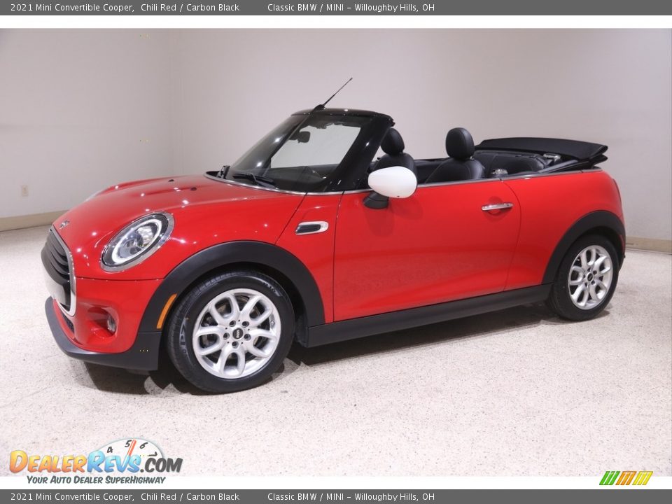 2021 Mini Convertible Cooper Chili Red / Carbon Black Photo #4