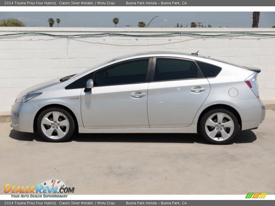 2014 Toyota Prius Four Hybrid Classic Silver Metallic / Misty Gray Photo #8