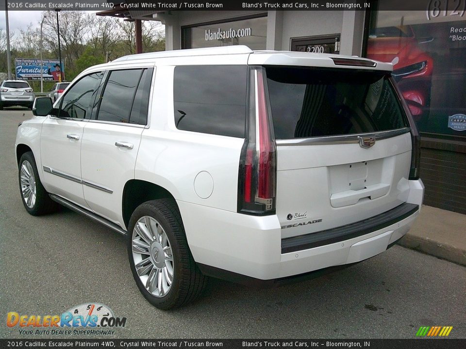 2016 Cadillac Escalade Platinum 4WD Crystal White Tricoat / Tuscan Brown Photo #5