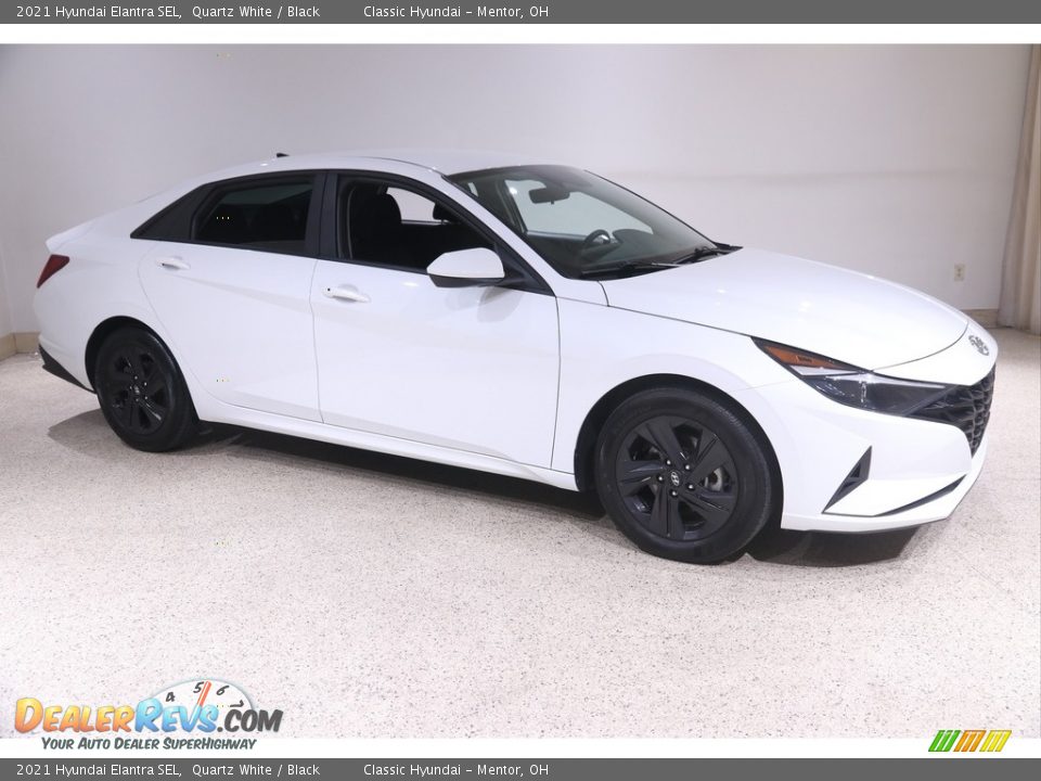 2021 Hyundai Elantra SEL Quartz White / Black Photo #1