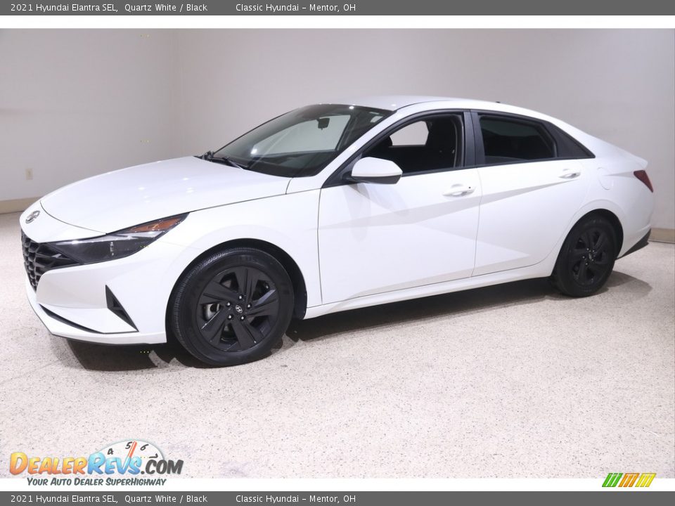 2021 Hyundai Elantra SEL Quartz White / Black Photo #3