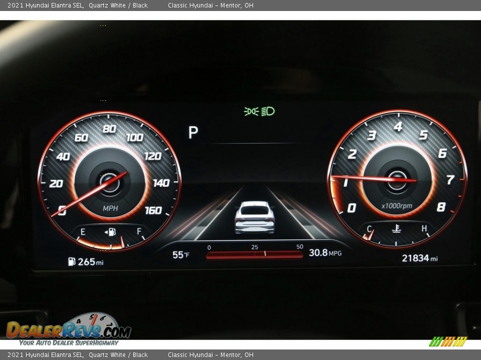2021 Hyundai Elantra SEL Quartz White / Black Photo #8