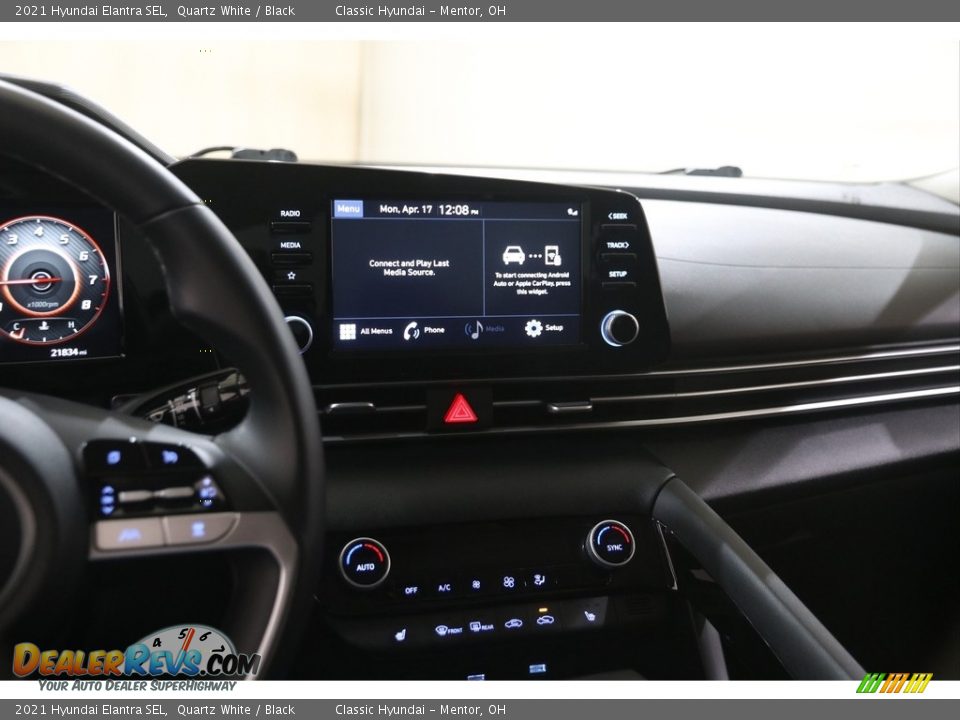 2021 Hyundai Elantra SEL Quartz White / Black Photo #9