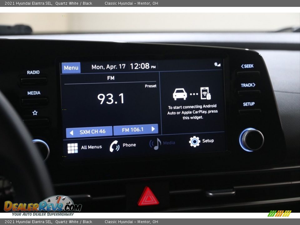 2021 Hyundai Elantra SEL Quartz White / Black Photo #10