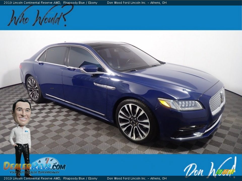 2019 Lincoln Continental Reserve AWD Rhapsody Blue / Ebony Photo #1