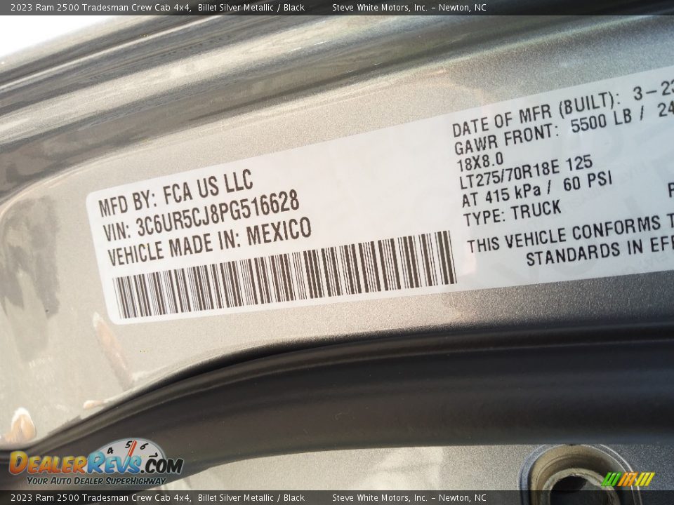 2023 Ram 2500 Tradesman Crew Cab 4x4 Billet Silver Metallic / Black Photo #28
