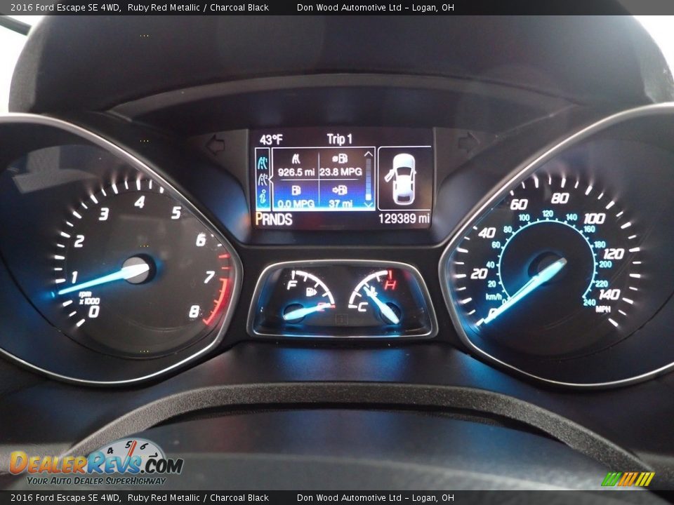 2016 Ford Escape SE 4WD Ruby Red Metallic / Charcoal Black Photo #17