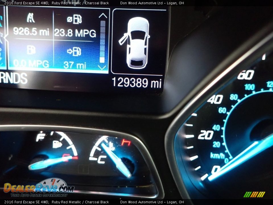 2016 Ford Escape SE 4WD Ruby Red Metallic / Charcoal Black Photo #30