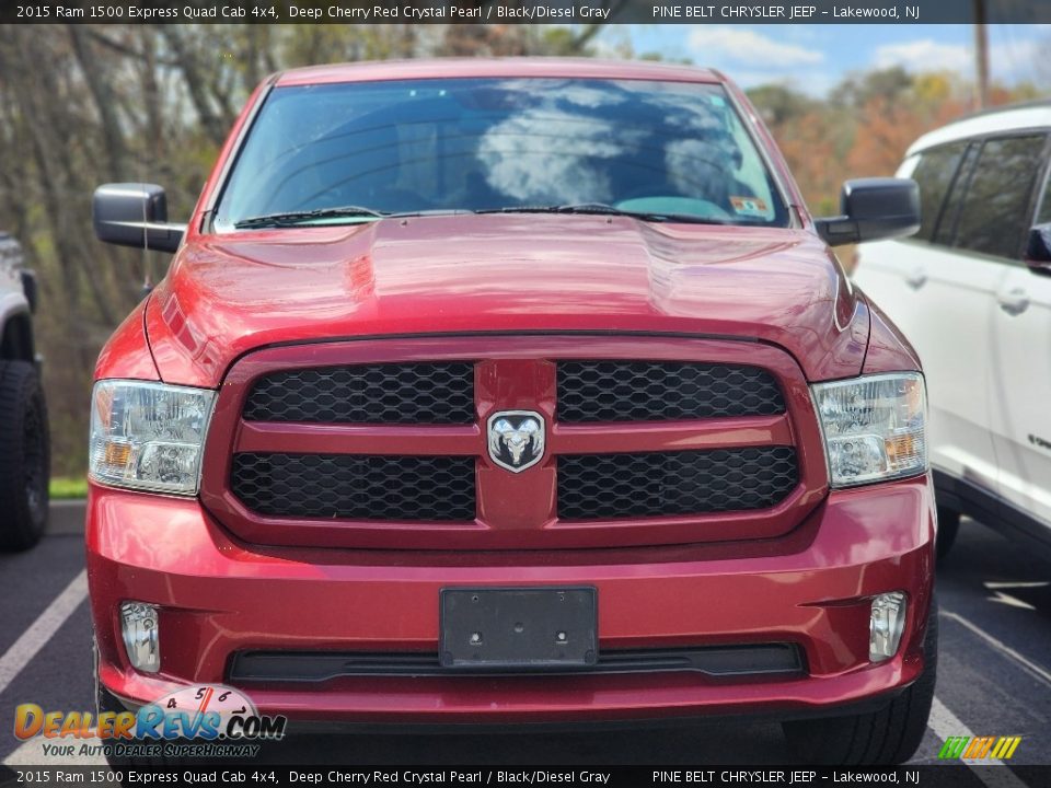 2015 Ram 1500 Express Quad Cab 4x4 Deep Cherry Red Crystal Pearl / Black/Diesel Gray Photo #2