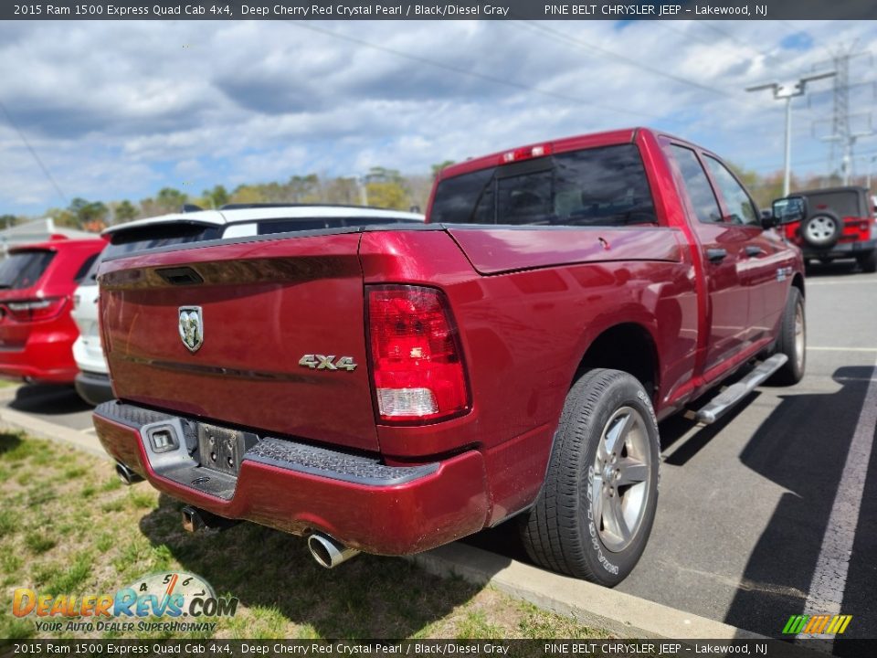 2015 Ram 1500 Express Quad Cab 4x4 Deep Cherry Red Crystal Pearl / Black/Diesel Gray Photo #4