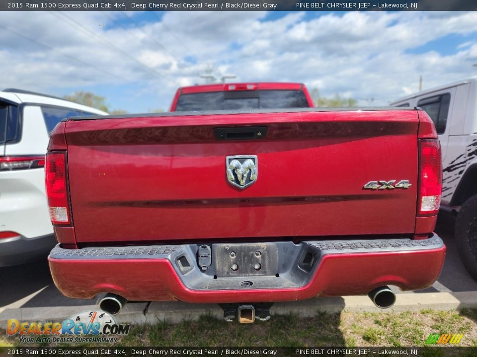 2015 Ram 1500 Express Quad Cab 4x4 Deep Cherry Red Crystal Pearl / Black/Diesel Gray Photo #6