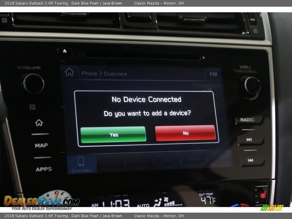 Controls of 2018 Subaru Outback 3.6R Touring Photo #10