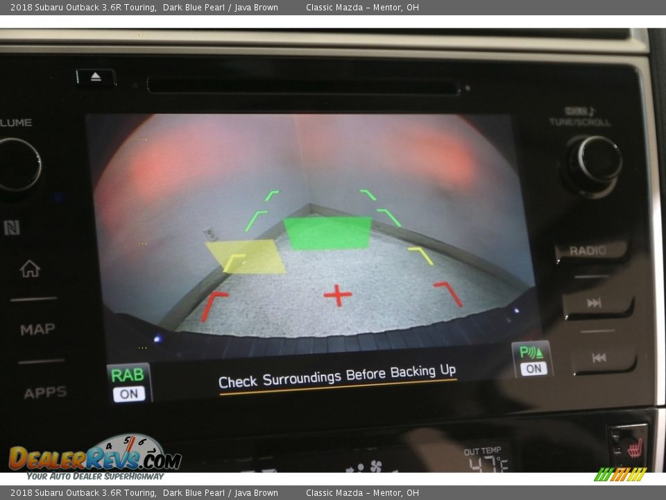 2018 Subaru Outback 3.6R Touring Dark Blue Pearl / Java Brown Photo #12