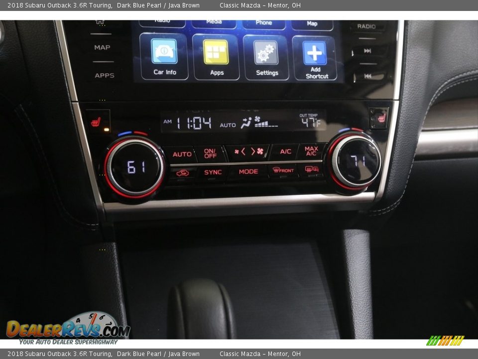 2018 Subaru Outback 3.6R Touring Dark Blue Pearl / Java Brown Photo #13