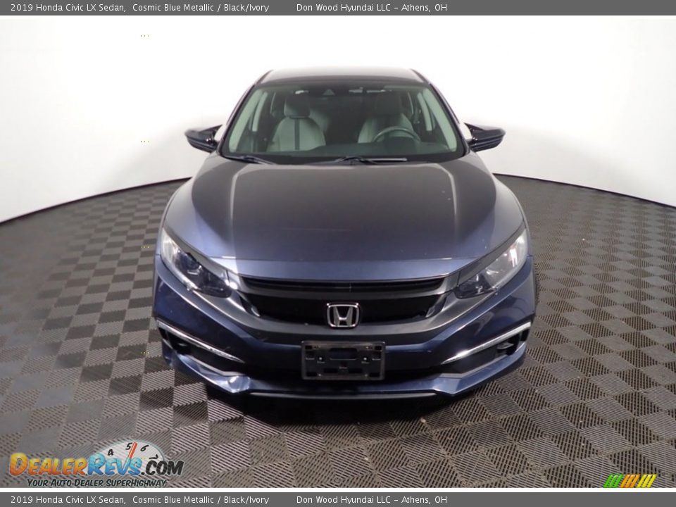 2019 Honda Civic LX Sedan Cosmic Blue Metallic / Black/Ivory Photo #5