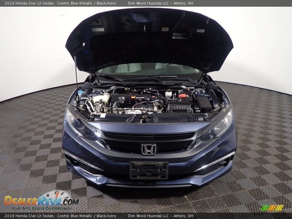 2019 Honda Civic LX Sedan Cosmic Blue Metallic / Black/Ivory Photo #6