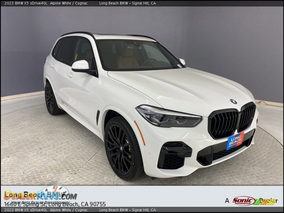 2023 BMW X5 sDrive40i Alpine White / Cognac Photo #1