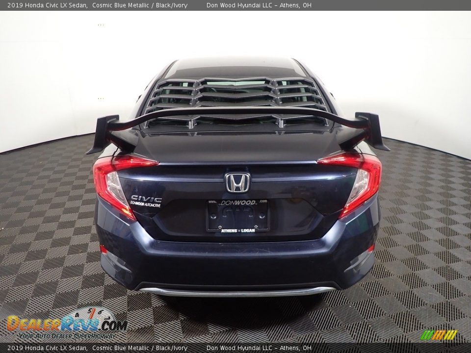 2019 Honda Civic LX Sedan Cosmic Blue Metallic / Black/Ivory Photo #13