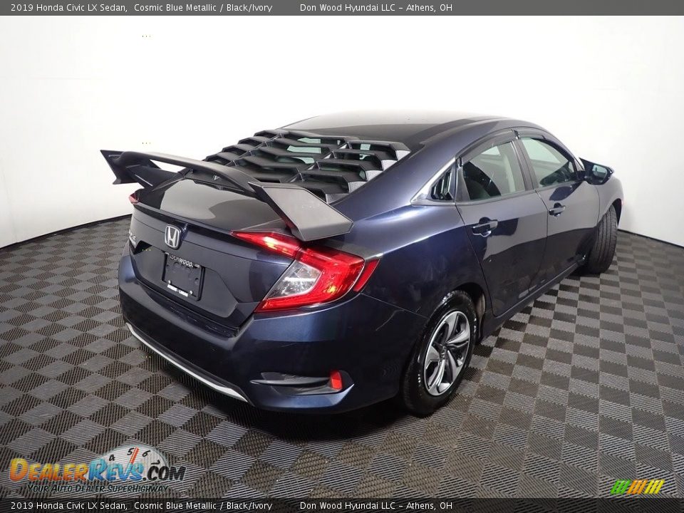 2019 Honda Civic LX Sedan Cosmic Blue Metallic / Black/Ivory Photo #17