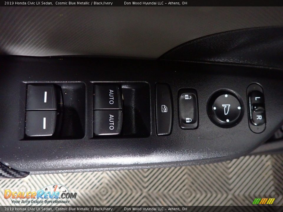 2019 Honda Civic LX Sedan Cosmic Blue Metallic / Black/Ivory Photo #19