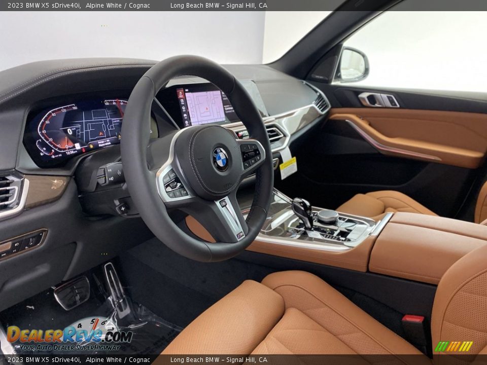 2023 BMW X5 sDrive40i Alpine White / Cognac Photo #12